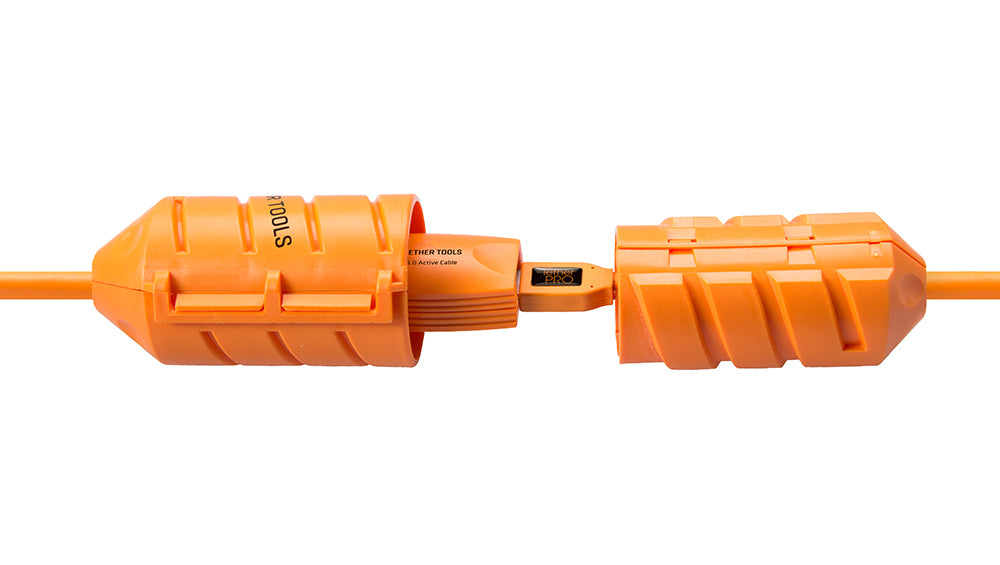 Tether Tools Extension Lock – Kabelgehäuse, wasserfest, Drück-Dreh-Verschluss, Orange
