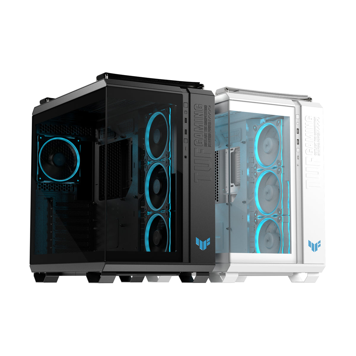 ASUS TUF Gaming GT502 Horizon TG – PC-Gehäuse – ATX/mATX/Mini-ITX, 4×3,5", 4×2,5", Seitenfenster, Schwarz
