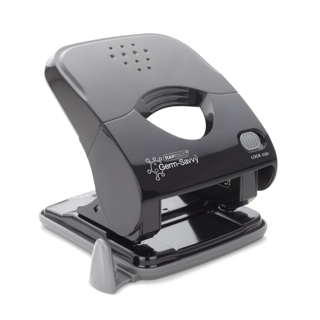 Rapesco Bürolocher X5-40ps ECO – 2-Loch, Lochabstand 80 mm, 40 Blatt – Schwarz