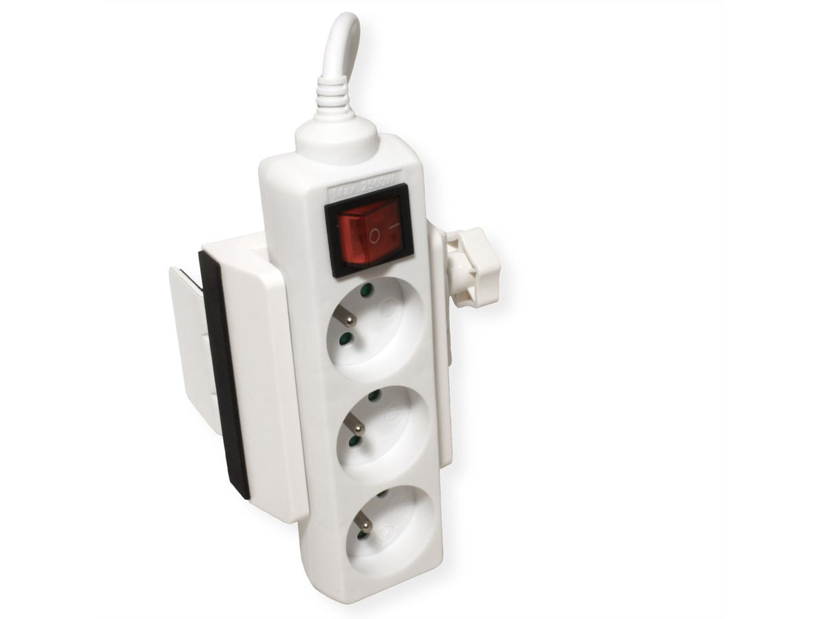 VALUE Kabel-Clip für Tisch/Bank – Klemmhalterung, Weiss, 100 × 129 × 82 mm