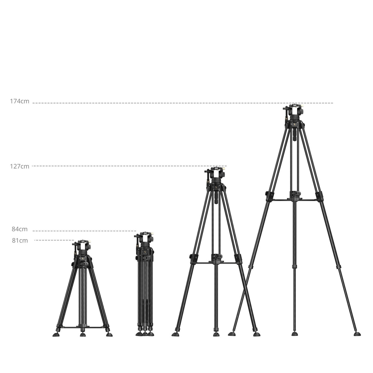 SmallRig AD-50 Dreibeinstativ – bis 174 cm – 8 kg