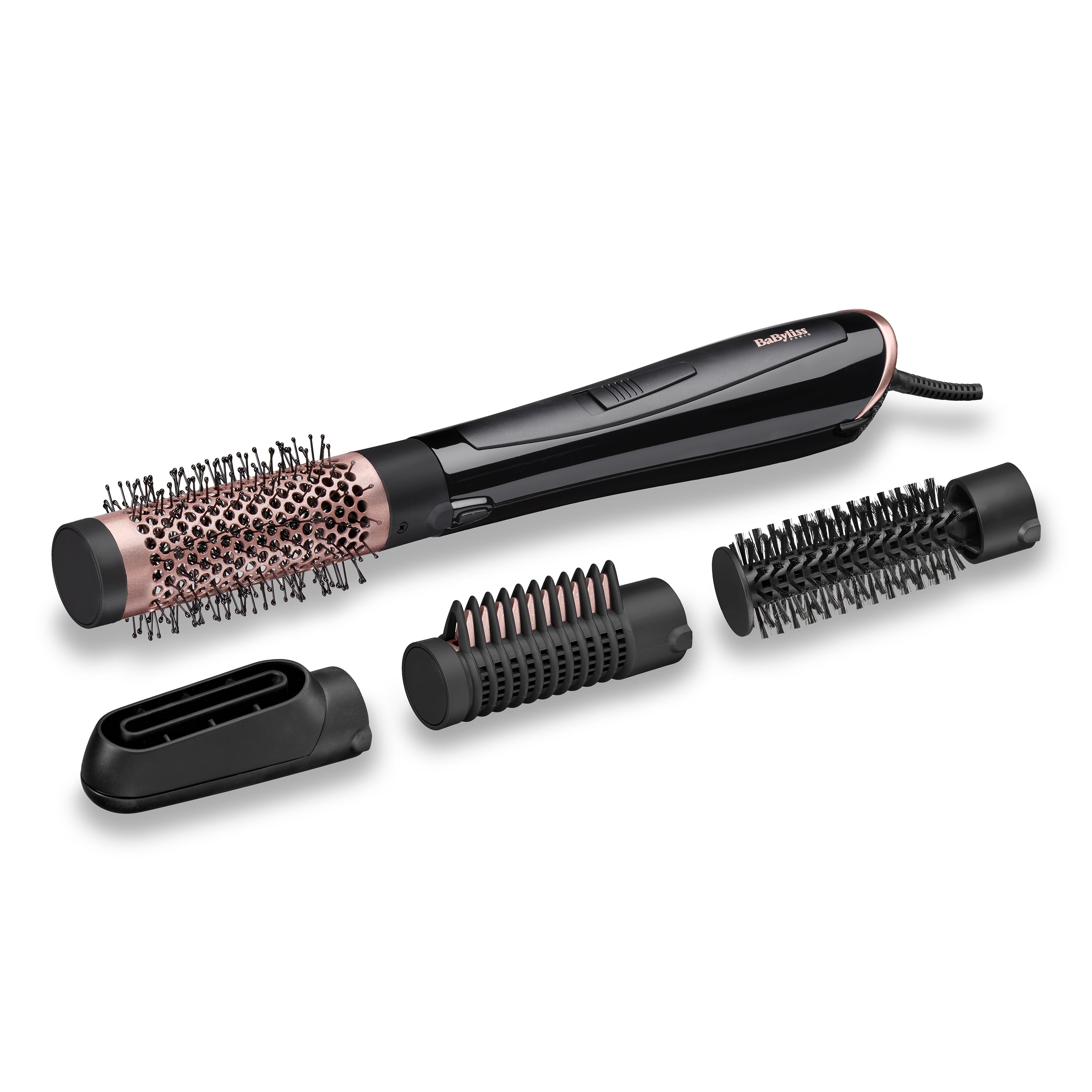 BaByliss Heissluftbürste – 2 Heizstufen, Ionenfunktion – für trockenes/nasses Haar – 1000 W – Schwarz