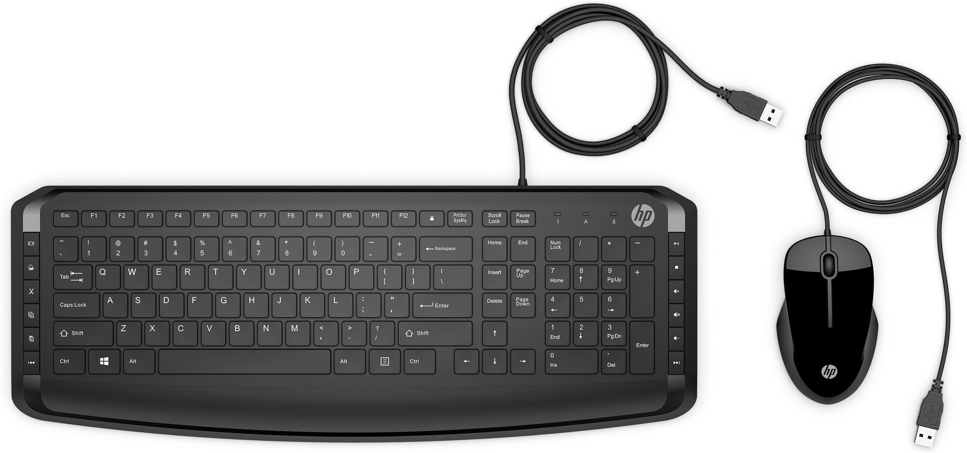 HP Wired Keyboard Mouse 250 – Tastatur-Maus-Set – Mechanisch – Kabelgebunden (USB) – QWERTY (US-INT) – Schwarz