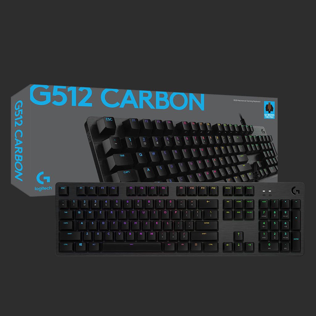 Logitech G G512 Carbon – Gaming-Tastatur – Mechanisch (GX Brown) – Kabelgebunden USB – QWERTZ (CH) – RGB