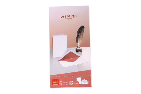 Elco Grusskarte – 105 × 210 mm – mit Umschlägen, Karton, 5er Pack