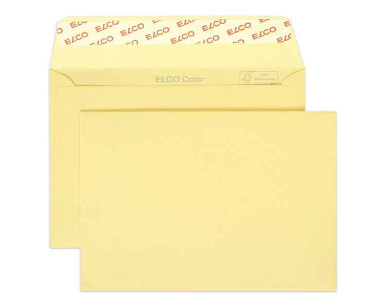 Elco Couvert C6, ohne Fenster, selbstklebend, hellchamois, 100 g/m² – 25 Stk.