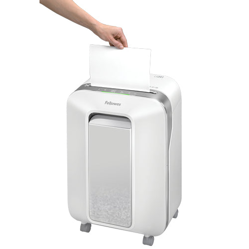 Fellowes Powershred LX201 – Aktenvernichter, DIN P-5, Partikelschnitt 2 × 12 mm, 12 Blatt, 22 l
