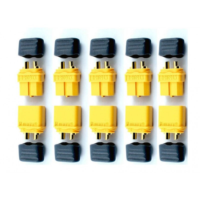 EP Product Adapterkabel, XT60 Stecker/Buchse, mit Kabelschutz – schwarz/gelb