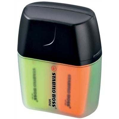 STABILO BOSS MINIpop Textmarker Set 4 Farben – Keilspitze, 2–5 mm