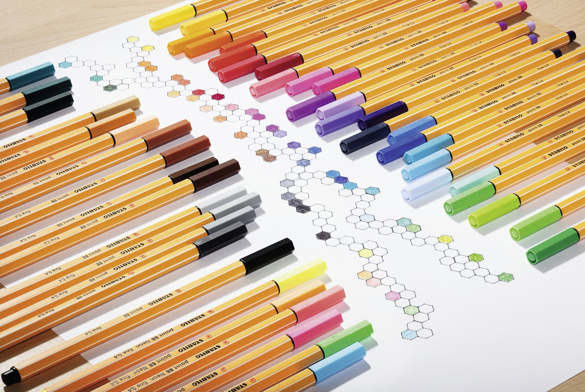 STABILO Fineliner – 65er-Set 0,4 mm – sortiert