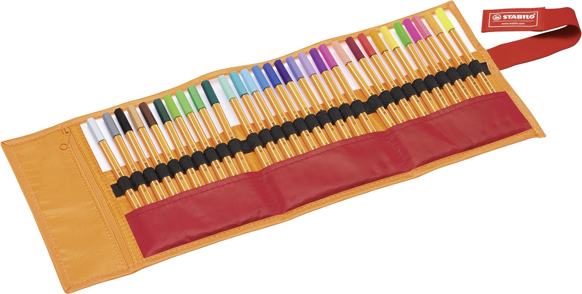 STABILO point 88 Fineliner Etui – 30 Stk., 0,4 mm, sortiert, Cap-Off