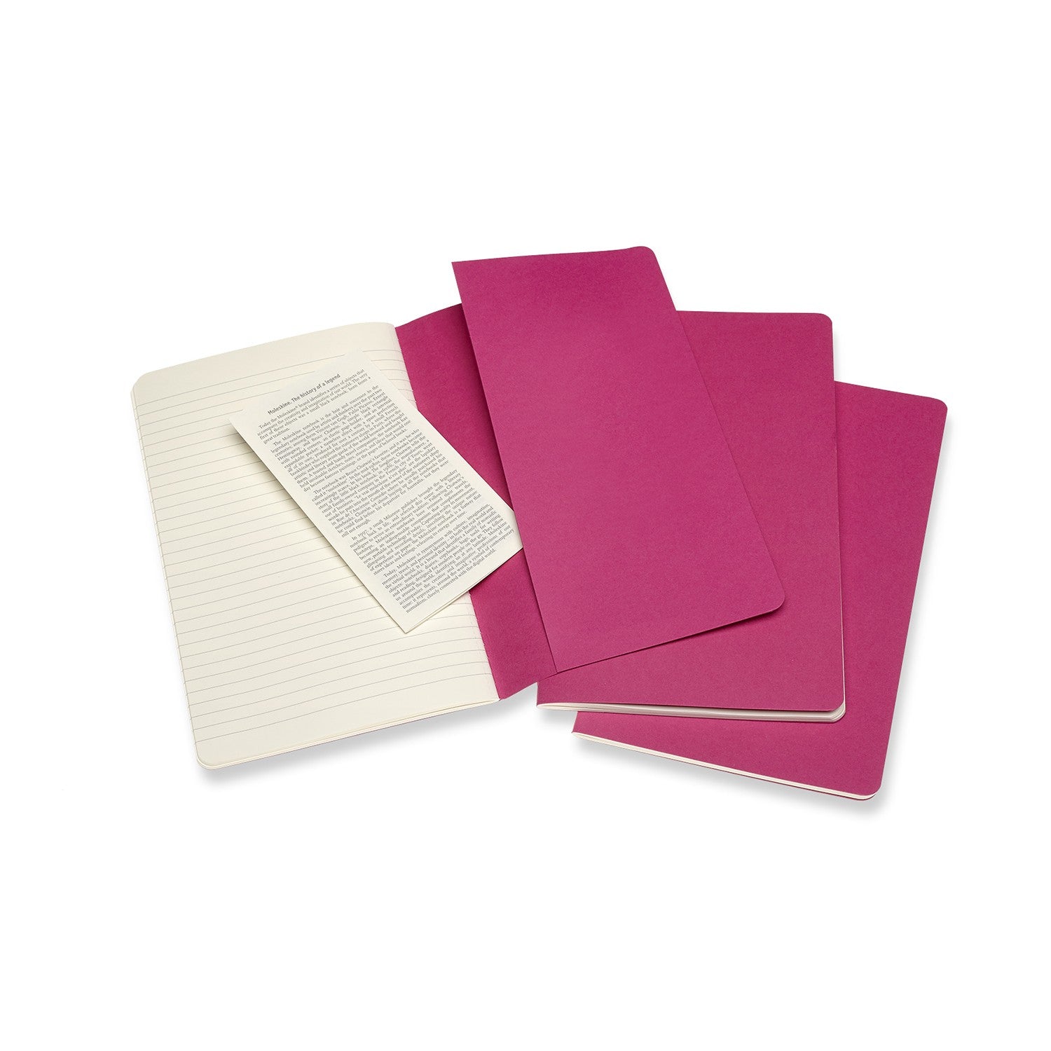 Moleskine Notizheft – 90 × 140 mm – Fadenheftung, 16 herausnehmbare Seiten, abgerundete Ecken, pink, FSC