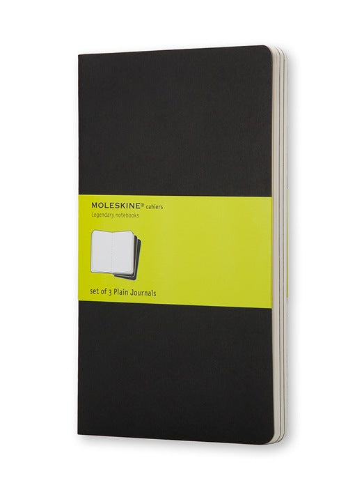Moleskine Notizheft, 90 × 140 mm, blanko, Fadenheftung, Karton, 64 Seiten – schwarz, 3er-Pack