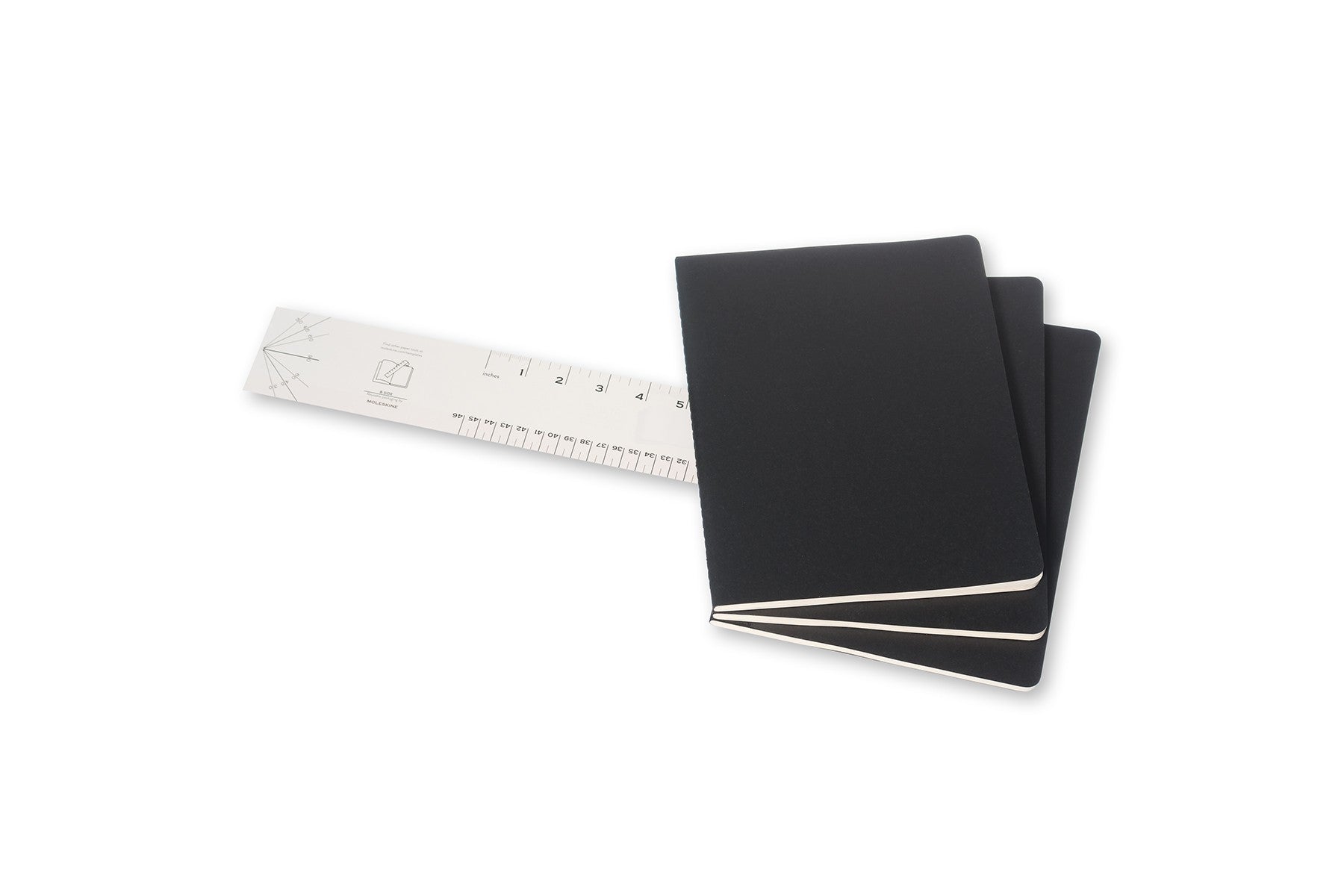Moleskine Notizbuch – 190 × 250 mm – blanko – 120 Seiten – 70 g/m² – Softcover, abgerundete Kanten, schwarz