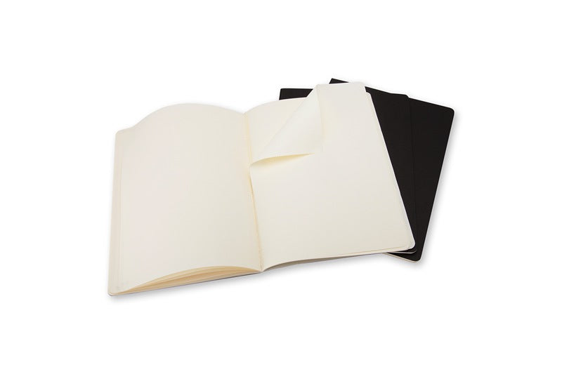 Moleskine Notizbuch – 190 × 250 mm – blanko – 120 Seiten – 70 g/m² – Softcover, abgerundete Kanten, schwarz