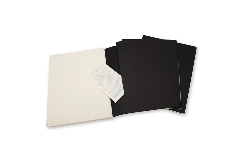 Moleskine Notizbuch – 190 × 250 mm – blanko – 120 Seiten – 70 g/m² – Softcover, abgerundete Kanten, schwarz