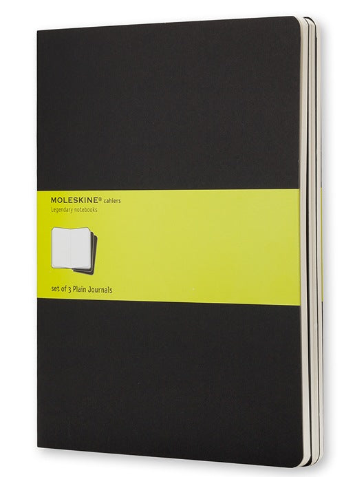 Moleskine Notizbuch – 190 × 250 mm – blanko – 120 Seiten – 70 g/m² – Softcover, abgerundete Kanten, schwarz