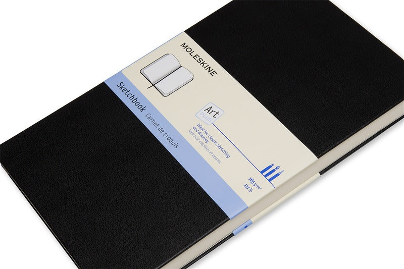 Moleskine Skizzenbuch A5 – Blanko, 165 g/m², Hardcover, Fadenbindung, Schwarz, 104 Seiten