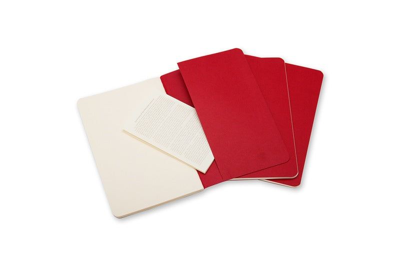 Moleskine Cahier Notizheft – A6 – Blanko – Fadenheftung, Perforiert, Einstecktasche