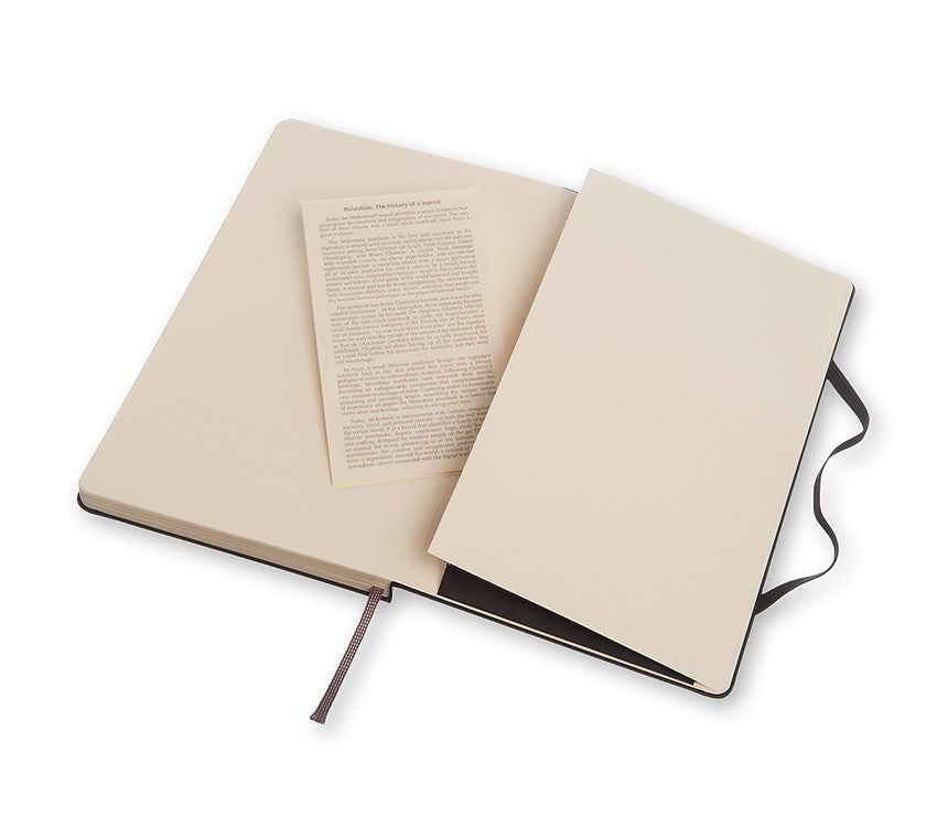 Moleskine Notizbuch, 130 × 210 mm, punktkariert, Leimbindung, Hardcover, 240 Seiten, 70 g/m² – schwarz