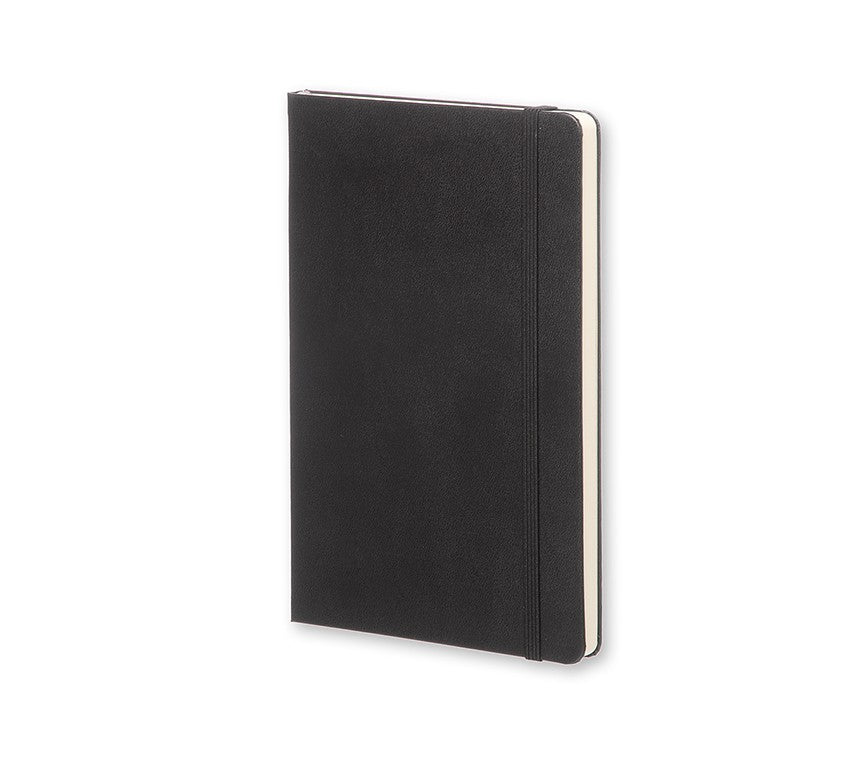 Moleskine Notizbuch – 130 × 210 mm – 240 Blatt – 70 g/m² – Hardcover, Gummiband, Lesezeichenband, schwarz, FSC