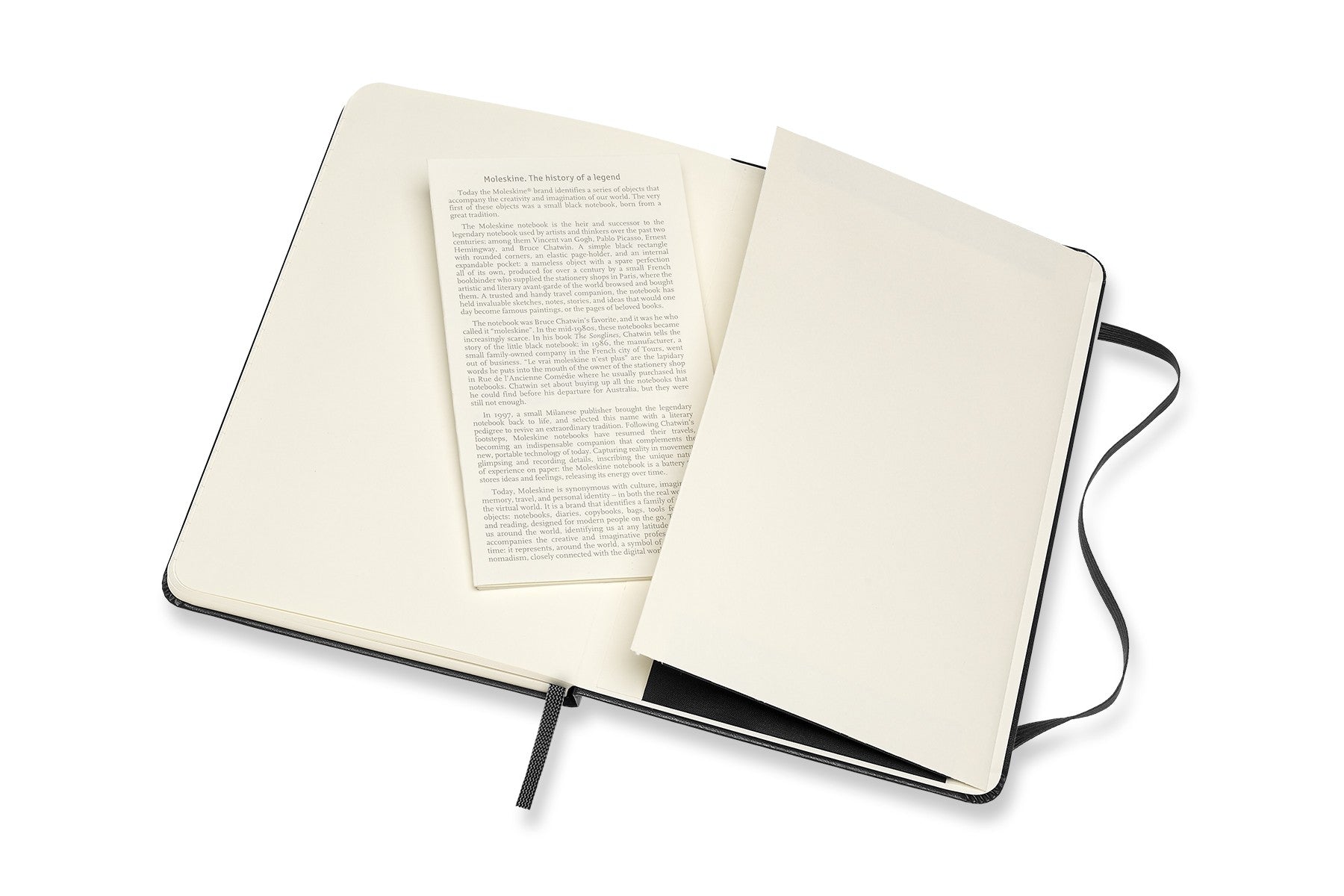 Moleskine Notizbuch, 115 × 180 mm, liniert, Leimbindung, Hardcover, 208 Seiten, 70 g/m² – schwarz