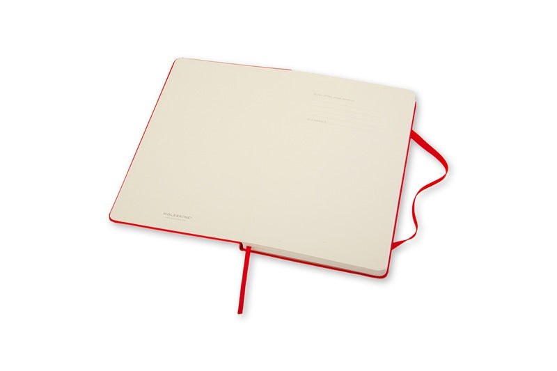 Moleskine Notizbuch Classic Collection, blanko, Leimbindung, Hardcover, 192 Seiten, ungeLocht, 70 g/m² – rot