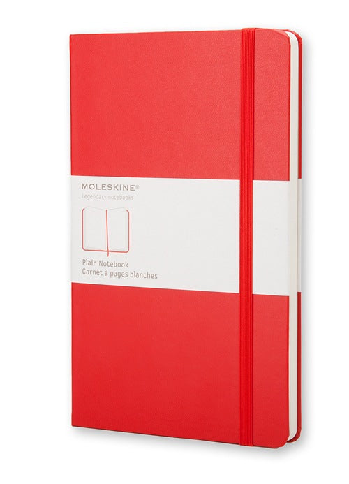 Moleskine Notizbuch – 130 × 210 mm – 240 Blatt – 70 g/m² – Hardcover, Gummiband, Einstecktasche, rot, FSC
