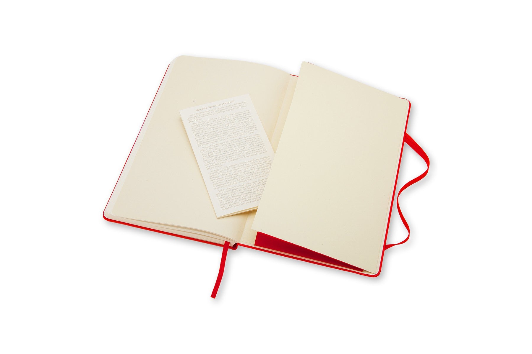 Moleskine Notizbuch Classic Collection, blanko, Leimbindung, Hardcover, 192 Seiten, ungeLocht, 70 g/m² – rot
