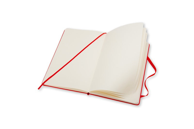 Moleskine Notizbuch Classic Collection, blanko, Leimbindung, Hardcover, 192 Seiten, ungeLocht, 70 g/m² – rot