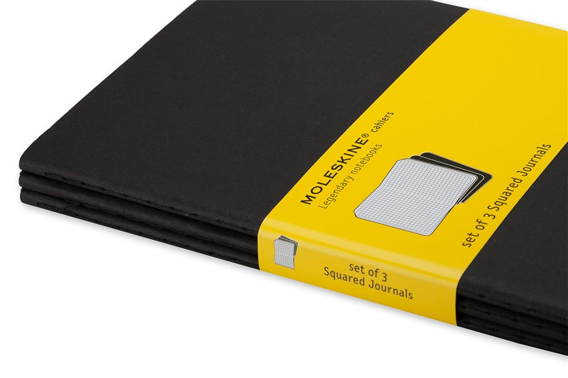 Moleskine Notizheft – 90 × 140 mm – 70 g/m² – Fadenheftung, heraustrennbar, Innentasche, schwarz, 3 Stück