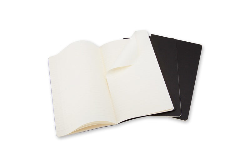 Moleskine Notizheft – 90 × 140 mm – perforiert, Innentasche, abgerundete Kanten, schwarz, 3 Stück