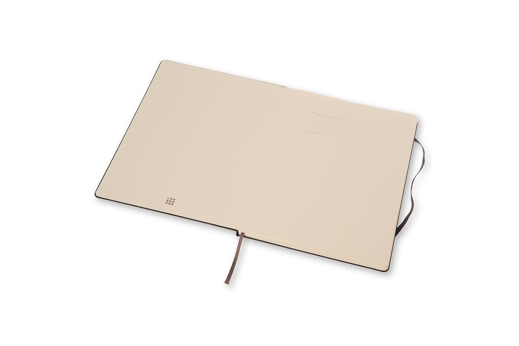 Moleskine Notizbuch, 190 × 250 mm, liniert, Fadenheftung, Hardcover, 192 Seiten, 70 g/m² – schwarz