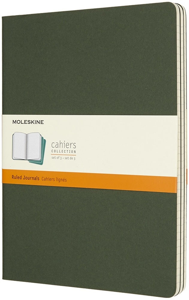 Moleskine Notizheft – XL – liniert – Fadenheftung, heraustrennbare 16 Seiten, Innentasche, Myrtengrün