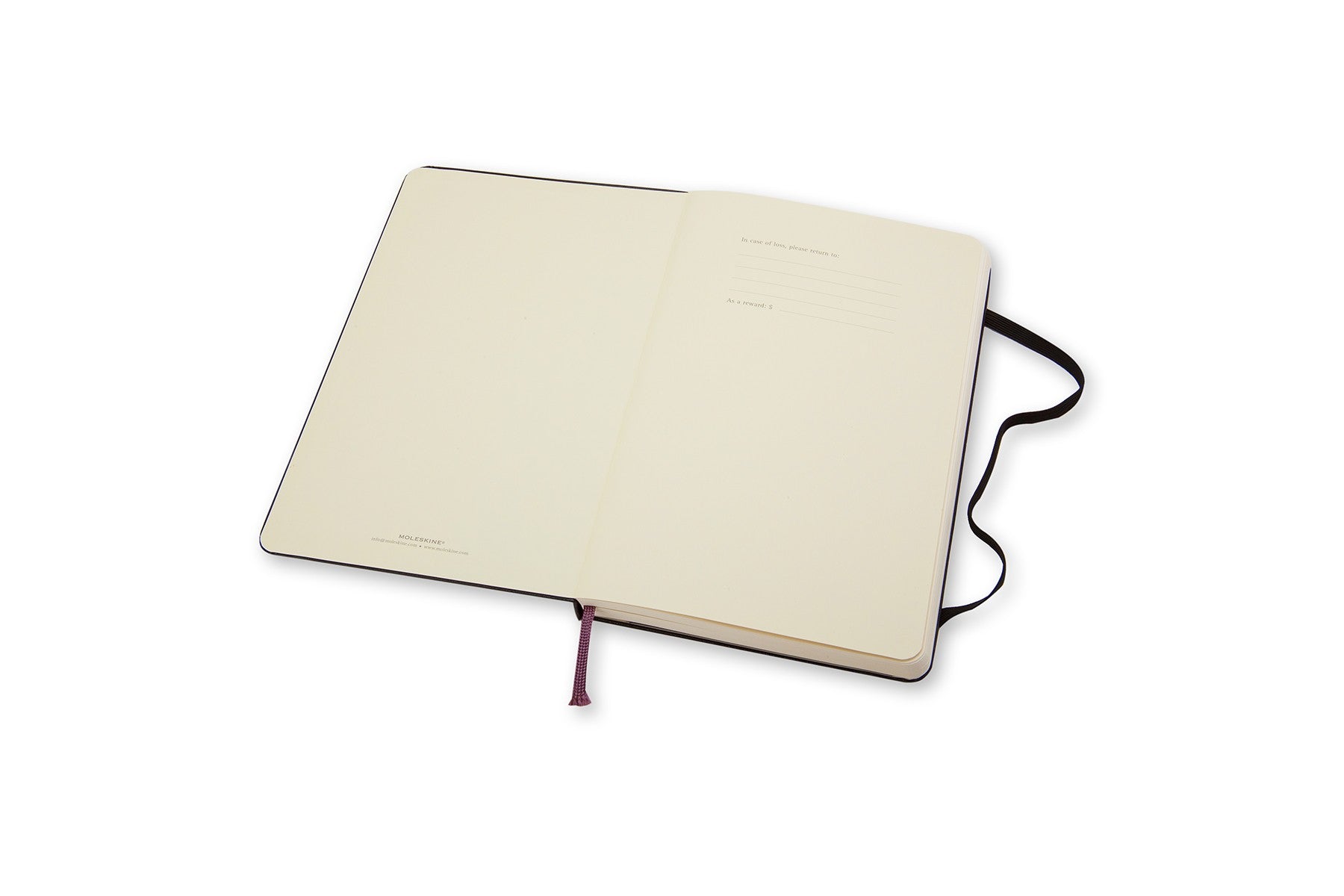 Moleskine Notizbuch – 130 × 210 mm – 240 Seiten – 70 g/m² – Hardcover, Gummiband, Einstecktasche, Schwarz, FSC