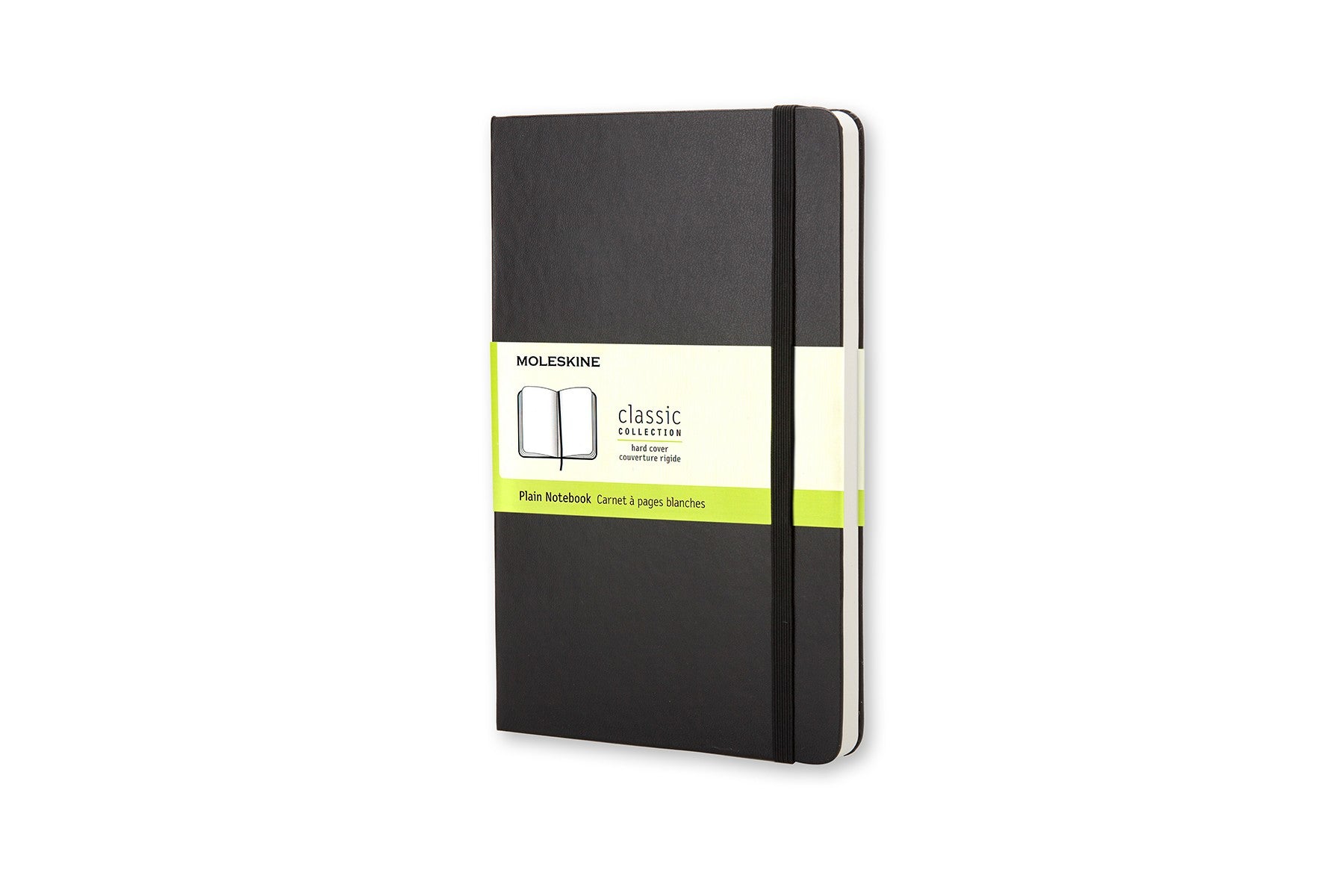 Moleskine Notizbuch – 130 × 210 mm – 240 Seiten – 70 g/m² – Hardcover, Gummiband, Einstecktasche, Schwarz, FSC