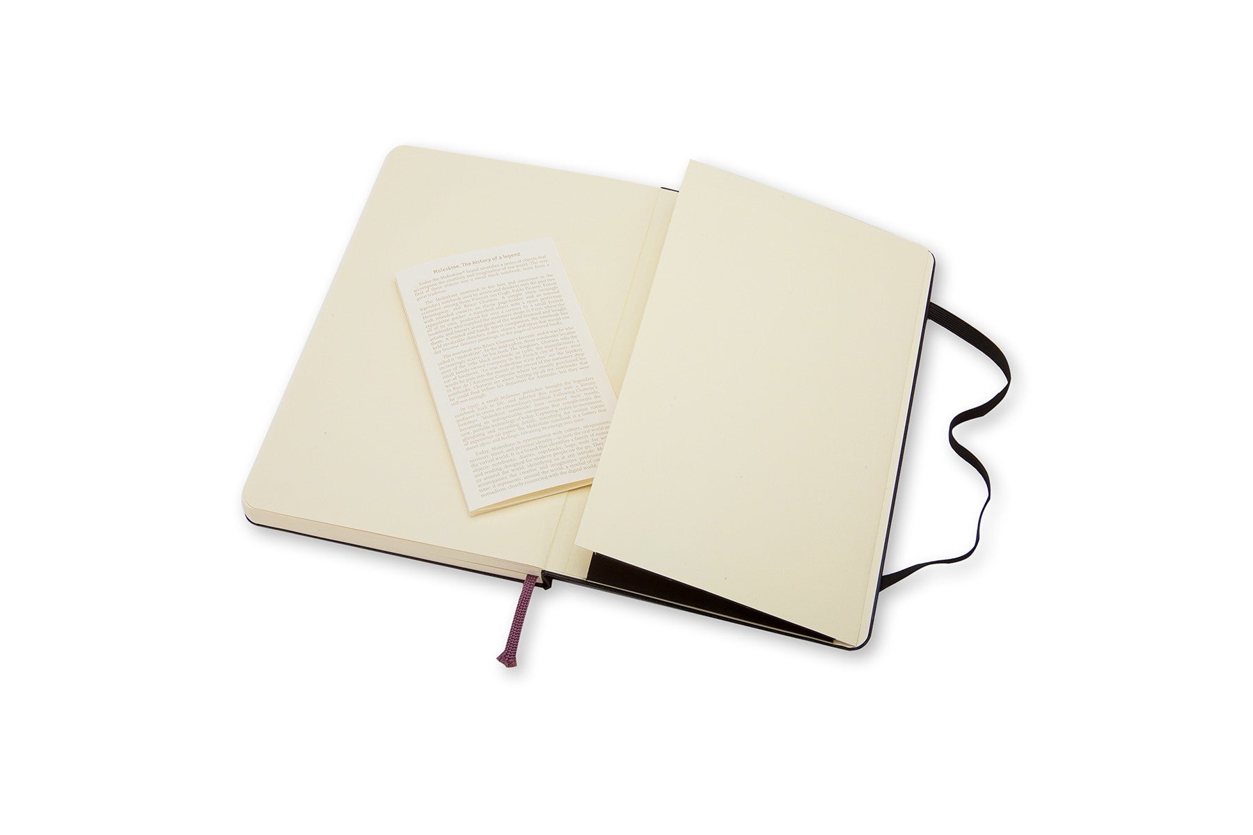 Moleskine Notizbuch A5, blanko, Fadenheftung, Hardcover, 240 Seiten, 70 g/m² – schwarz