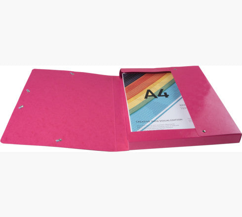 Exacompta Archivschachtel – für A4, Rücken 40 mm, 350 Blatt, Blau/Grün/Rot/Türkis, Karton, 4 Stück