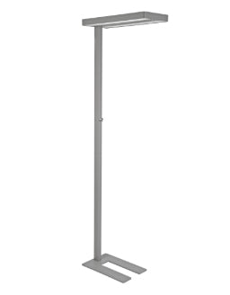 MAUL LED-Stehleuchte Javal – dimmbar – 4000 K – 13'060 lm 68 W – Silber, Aluminium