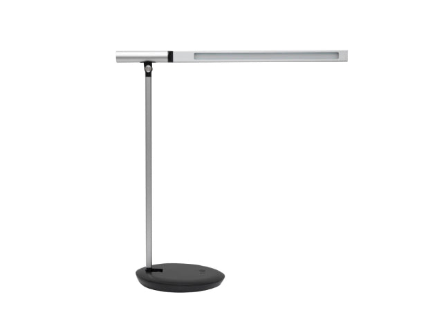 MAUL LED Tischleuchte Rubia Colour Vario – USB, dimmbar – 3000–6000 K – 340 lm 6 W – Silber, Aluminium