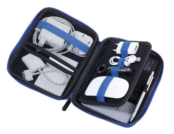 TROIKA Kulturbeutel – 1,5 l – Blau – Kunstleder – CBO25-BL