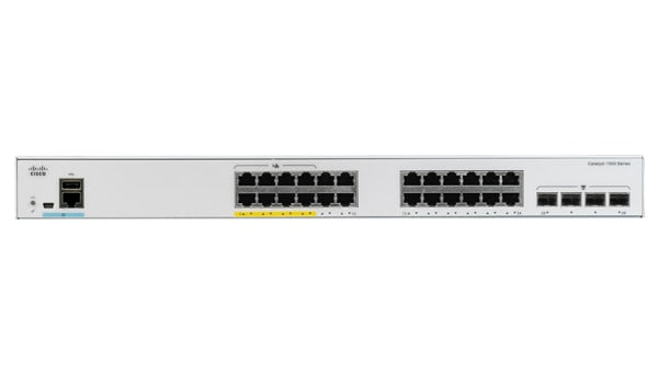 Cisco C1000-24T-4X-L – Managed Switch – 24×GbE, 4×SFP+, L2