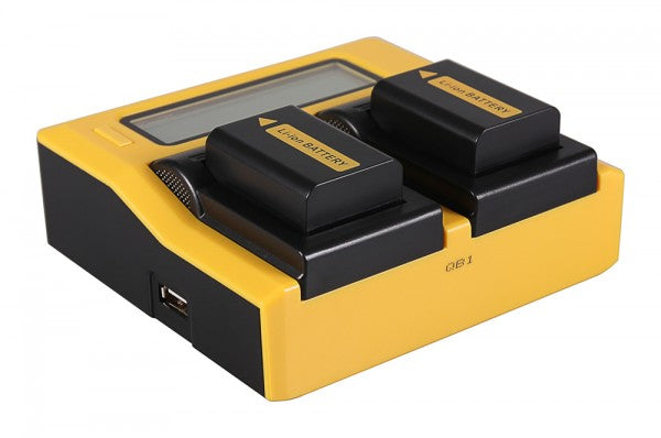 PATONA 7580 Akkulader – für Sony NP-FW50 (z. B. NEX A33, NEX A55, NEX3) und andere – 2-fach, AC – Schwarz