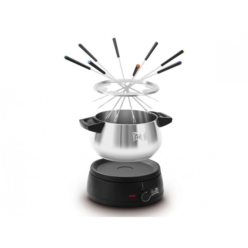 Fritel Fondue-Set FO2470 – Edelstahl, 1,5 l, 8 Personen, elektrisch – schwarz