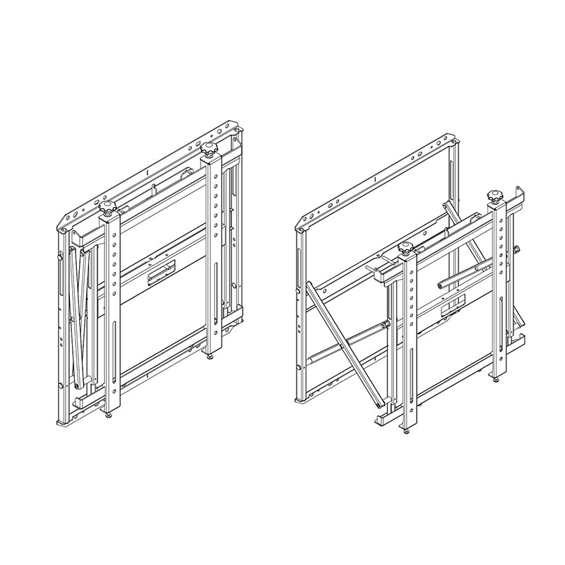 Hagor Videowandhalterung – 42–55" – VESA 75×75–400×400 – bis 35 kg, Push-Out, Höhenverstellbar – VWH-1-Slim