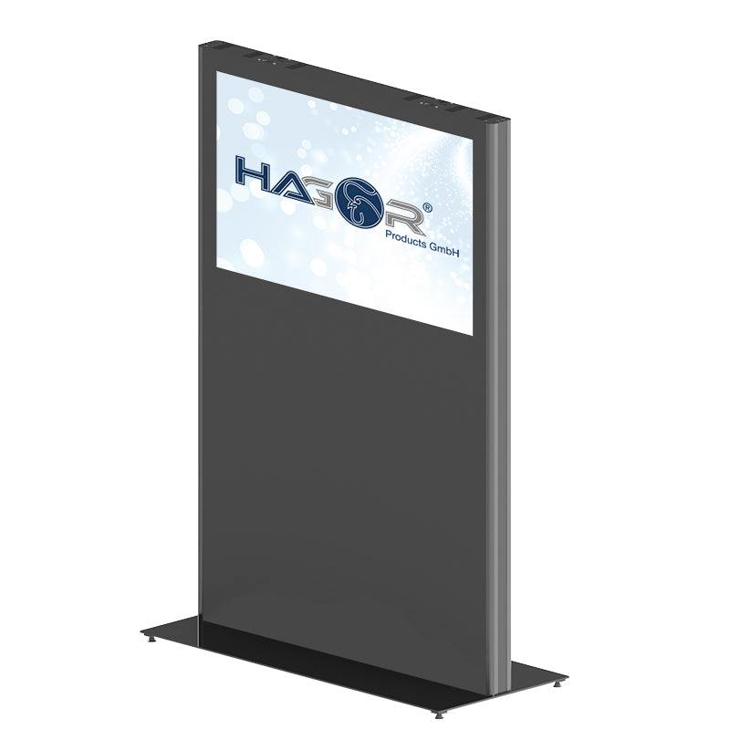 Hagor Bodenständer – 49–55" – VESA 200×200–600×400, Diebstahlsicherung – vis-it Landscape