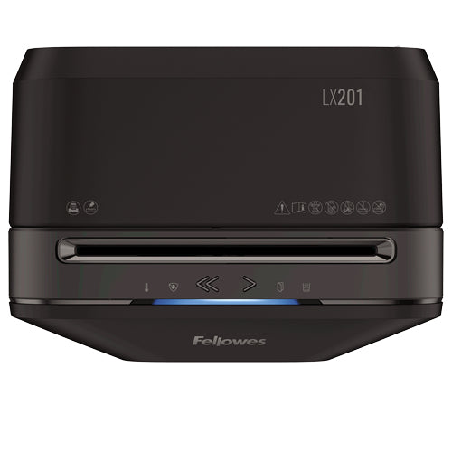 Fellowes Powershred LX201 – Aktenvernichter, DIN P-5, Mikroschnitt 2 × 12 mm, 12 Blatt, 22 l