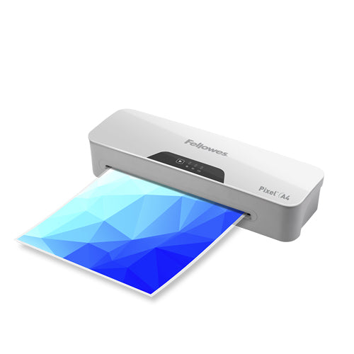 Fellowes Pixel Laminiergerät A4 – Kaltlaminierer, bis 125 µm, 2 Rollen, 300 mm/min, weiss/grau