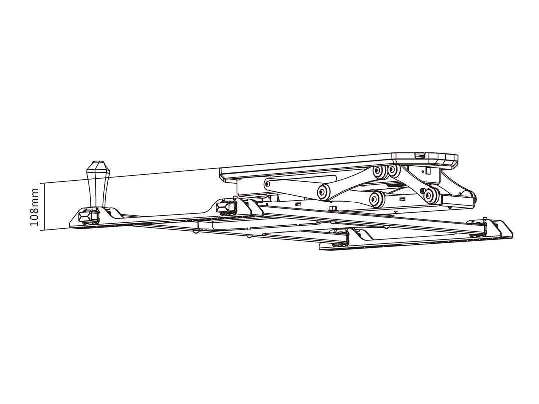 Multibrackets 7888 – Deckenhalterung, neigbar, für 32–70", VESA 200×100–600×400, bis 35 kg, motorisiert