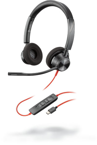 Poly Blackwire 3320-M USB-C Office-Headset – On-Ear, Stereo, Kabel (USB-C), Schwarz